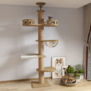 Cat climbing frame Pillars of Babel Floor to Ceiling Cat Tree Tower Multi-Level Condo Post Pad for Cat playing climbing