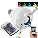 Lampada Bluetooth De Led Caixa De Som C Controle Rgb 12W