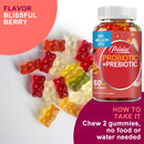 Probiotic + Prebiotic - Supports Digestion and Gut Health, Relieves Bloating and Constipation, and Boosts Immunity - 60 Gummies