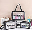 Kit 3 Necessaire Women Makeup Transparent Water Proof Makeup Wash Bag-Neverdie Store