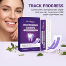 Purple Teeth Whitening Strips Gentle Formula Enamel Safe Stain Removal Sensitive Teeth Care Bleaching Shade Guide Dental Care Patches