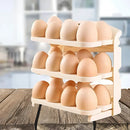 Egg Door Support 3 Floors Rolling For 24 Eggs Storage Dispenser and Refrigerator Organizer