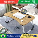 Portable Wooden Folding Table For Bed Study Notebook Multifunction Snacks