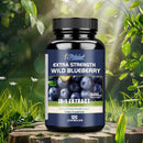 Wildheidelbeer-Kapseln – gut für Gehirn und Herz-Kreislauf-Gesundheit, schützt das Sehvermögen, Antioxidans – 120 Kapseln