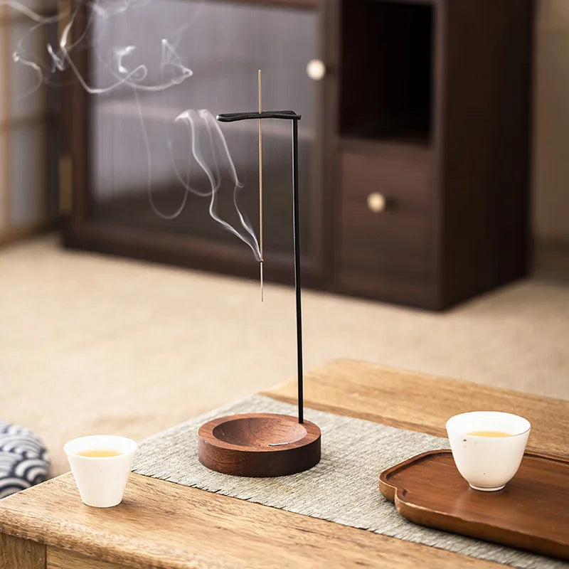 Incense Holder Aromatherapy Stand Upside Down Wooden Incense Burner Incense Plate Ash Catcher Buddhism Supplies Home Decor