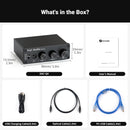 Fosi Audio Q4 Mini Stereo USB Gaming DAC & Headphone Amplifier Audio Converter Adapter for Home/Desktop Powered/Active Speakers