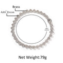 THE BLING KING 12mm Baguettecz Heart Necklace Full Paved Out Cubic Zirconia Link Chain Luxury Jewelry Engagement Gift For Women