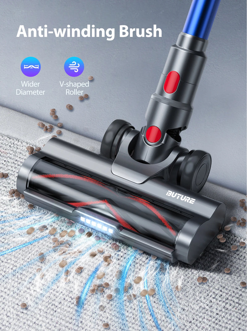 55 Mins 36KPA Suction Power 450W Cordless vacuum cleaners for pet home appliance 1.2L Dust Cup Removable Battery Handheld JR500