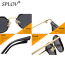 Neue Mode Kleine Quadratische Sonnenbrille Herren Damen Retro Punk Brille Männlich Weiblich Vintage Trendige Fahrbrille UV400 Schwarz Leopard