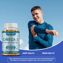Omega 3 Fish Oil - Benefits The Cardiovascular System, Cognitive Function, and Learning Ability - 120 Capsules