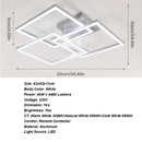 LED Ceiling Light, 40W Modern Square Dimmable Ceiling Lamp with Remote Control for Living Room Dining Room Bedroom