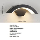 24W LED Modern Outdoor Wall Sconces,Warm White 3000K LED Wall Lamp, Outdoor Wall Light for Terrace Gardens Pathway