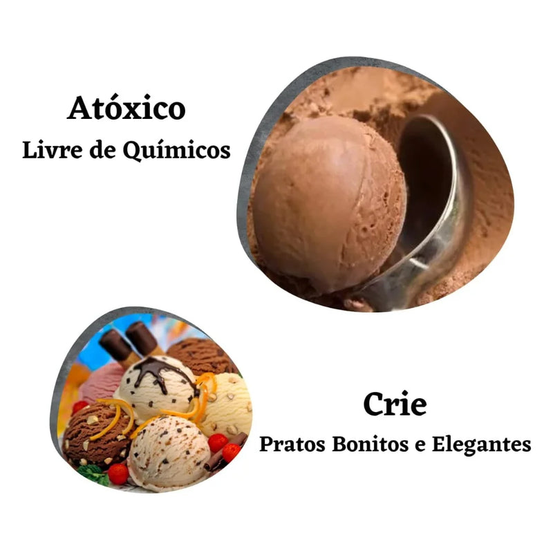 Kit up to 3 Spoon of Inox Ice Cream Accessory and Kitchen Utensil