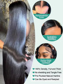 30 40 Inch Straight 13x6 HD Lace Frontal Wig 13x4 Lace Front Wigs Human Hair Brazilian 200 Density Preplucked Raw Remy For Women