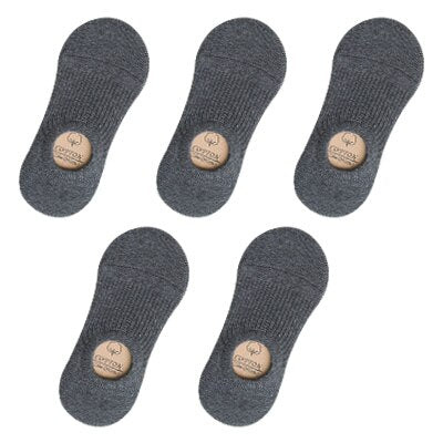 5 Pairs Women Cotton Invisible No show Socks Non-slip Summer Candy Solid Low cut Sock Slipper Fashion Thin Ankle Boat Socks