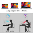 Suporte Fino Para Notebook Base Dobrável de Alumínio Ergonômico Ajustável e Portátil
