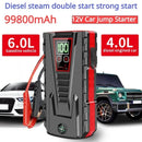 99800mAh Portable Car Jump start Peak 5000A Power Bank charge 12V Auto start Equipment Oil Diesel Car Emergency Battery