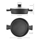 Frying Pan Induction with Lid, Sauté Pan, Serving Pan with High Rim, Cooking Pot 28 cm / 3.8 L with Anti-Scalding Handles