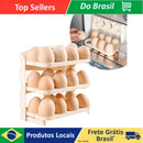 Egg Door Support 3 Floors Rolling For 24 Eggs Storage Dispenser and Refrigerator Organizer