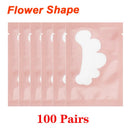 25/50/100Pairs Eye Patches Under Eyelash Pads for Building Hydrogel Paper Patches Pink Lint Free Stickers for False Eyelashes