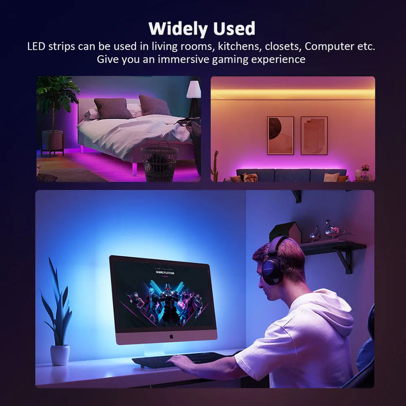 2PCS 1M LED TV backlight App Control USB LED STRIP LIGHT