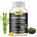 Hair & Beard Growth Supplements - Biotin & Bamboo Extract - for Men’s Beard and Hair Growth, Relieve Hair Loss - 120 Capsules