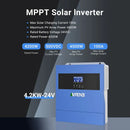 The Sun Bridge | 4kW Hybrid Solar Inverter 24V with 100A MPPT & WiFi Monitoring