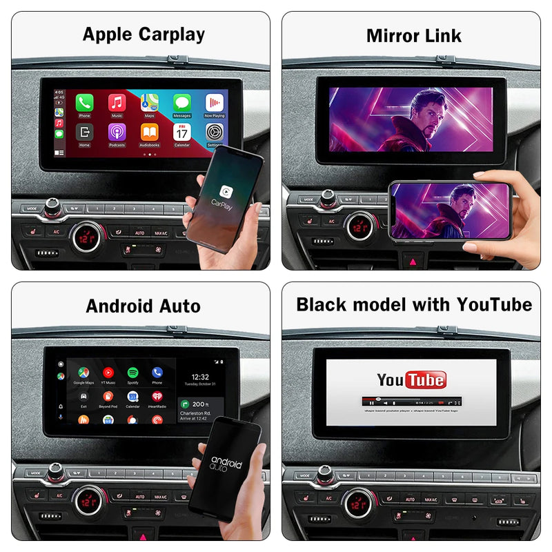 Road Top Wireless CarPlay for BMW i3 I01 NBT,EVO System 2013-2020, with Android Auto Mirror Link AirPlay Car Player Camera View