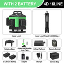 Professional 12/16 Lines 4D level laser Automatic 3 ° Line-holding lock Wall Laser Level Construction Tool Laser Level