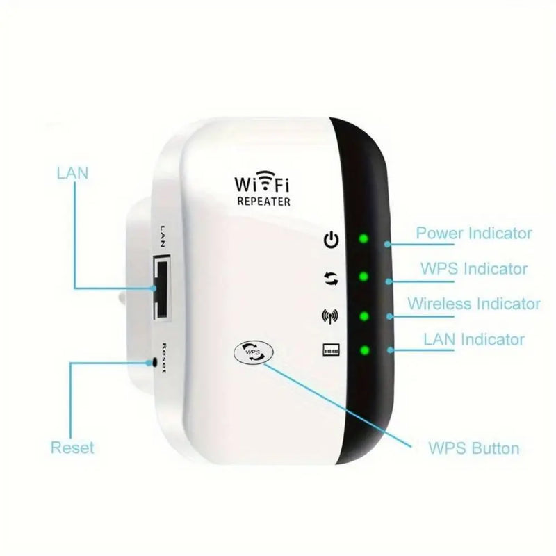 Home Wireless WiFi Extender 300Mbps Signal Booster 2.4G Repeater Network Extender  Support WPS