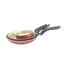 3 Pieces Nonstick Globalflon Teflon Frying Pan Set with French Egg Fries