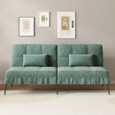 COMHOMA Fabric Sofa Bed 3 Seater Upgraded Frame 5-Gear Back Angle Adjustable Futon Sofa for Living Room