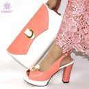 Neue Ankunft Italienische Schuhe mit passenden Taschen-Set, verziert mit Strass, Damen Schuhe und Taschen zum Anpassen Set Italien Party Pumps