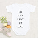 DIY YOUR DESIGN OR LOGO Newborn Bodysuit Short Sleeve Jumpsuit Breathable Casual Harajuku Simple CUSTOM TEXT Baby Romper 2025