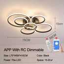 Smart Home Alexa Modern Led Chandelier Lamp RC Dimmable APP Circle Rings For Living Room Bedroom Ceiling Chandelier Fixtures