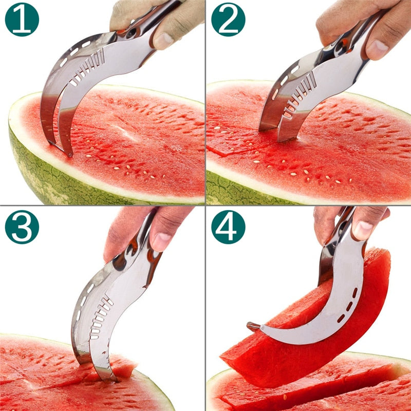 Stainless Steel Watermelon Slicer Fruit Knife Windmill Cutter Ice Cream Dig Ball Melon Baller Scoop Assorted Cold Kitchen Tools