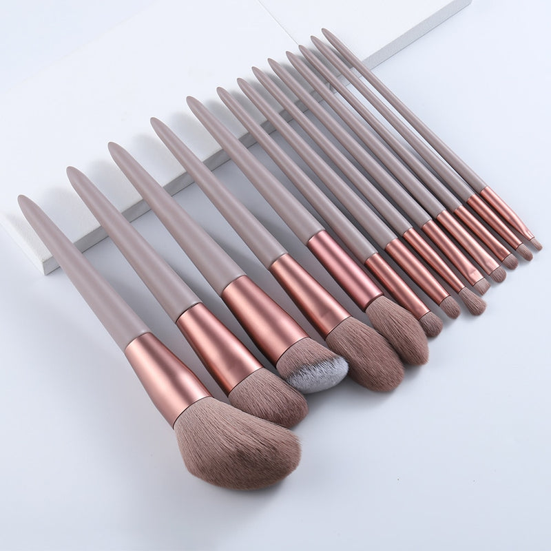 FLD 8/13pcs Natural Hair Makeup Brushes Set Professional Foundation Blushes Eyeshadow Eyebrow Blending Brush Tools Maquillaje