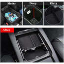 Car Cup Holder Center Console Organizer For Tesla Model S / X Armrest Storage Box Container Tray 2016 2017 2018 2019 2020 2021