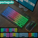 Tastatur für Tablet Android iOS Windows Kabellose Maus Tastatur Bluetooth-kompatible Regenbogen-Hintergrundbeleuchtung Tastatur für iPad Telefon