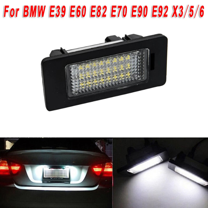 1PC Car Light For BMW E60 E39 E61 E70 E71 E72 F10 F10N F18 F32 F33 F36 12V Car LED License Plate Lamp 6000K Xenon car accessorie