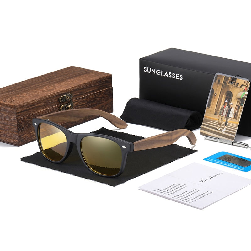 GM New 100% Real Zebra Wood Sunglasses Polarized Handmade Bamboo Mens Sunglass Sun glasses Men Gafas Oculos De Sol Madera