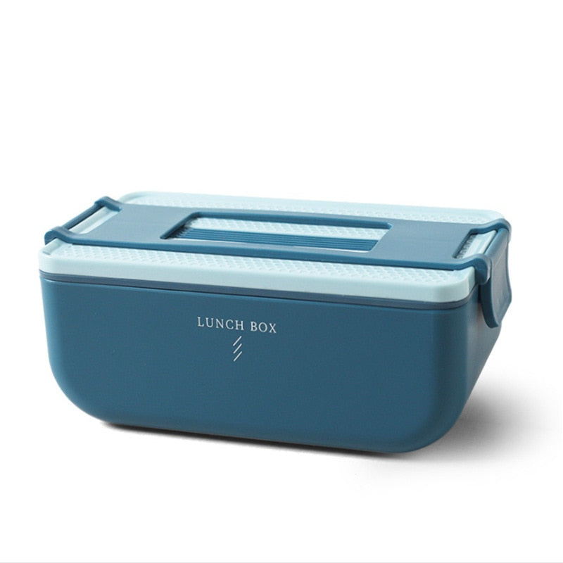 Double-layer bento box for kids Portable japanese style lunch box Leak-Proof food container storage box Microwave Dinnerware