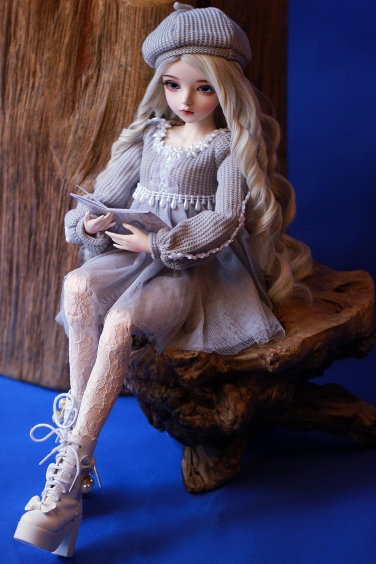 bjd doll 60cm gifts for girl Silver hair Doll With Clothes Change Eyes Doris Dolls Best Valentine&