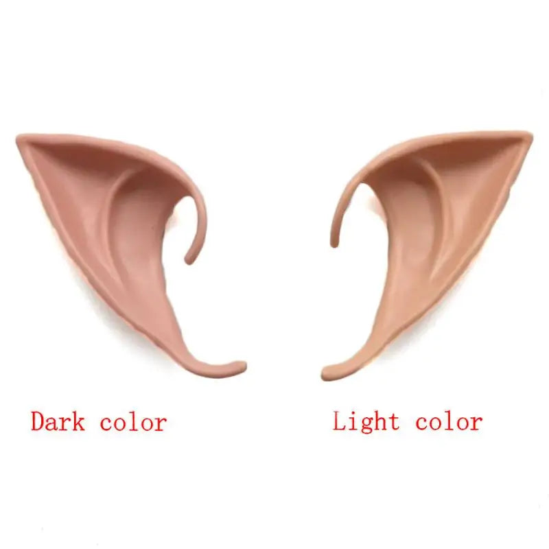 1Pair Halloween Latex Elf Ears Cosplay False Ears Props Fairy Angel Dress Up Soft Harmless High Simulation Christmas Party Decor