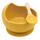 Neue Farben Fütterset Lebensmittelechtes Silikon Baby Schüssel Set Rutschfeste Saugnapfschale Löffel Kindergeschirr BPA-freies Geschirr Dropship