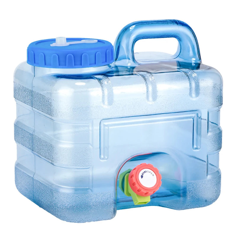 7.5/10/15L Capacity Outdoor Water Bottle Portable Picnic Water Tank Container With Fauce For Camping Picnic Hiking