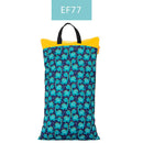 Happy Flute 1 Stk. Große nasse/trockene Eimertasche zum Aufhängen für Stoffwindeln, Einlagen, Windeln, Wäsche mit zwei Reißverschlüssen, wasserdicht, wiederverwendbar