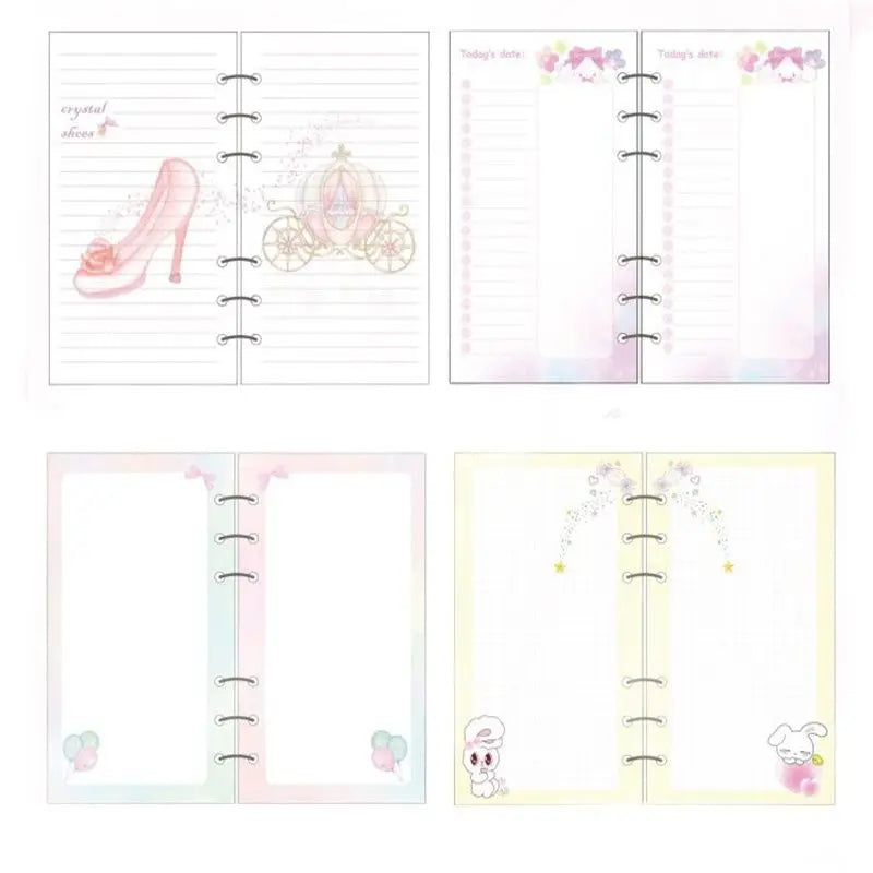 A5 A6 Cute Colorful Notebook Loose Leaf Notepad Refill DIY Diary Cover Macaroon Binder Agenda Shell Spiral Refill Pages