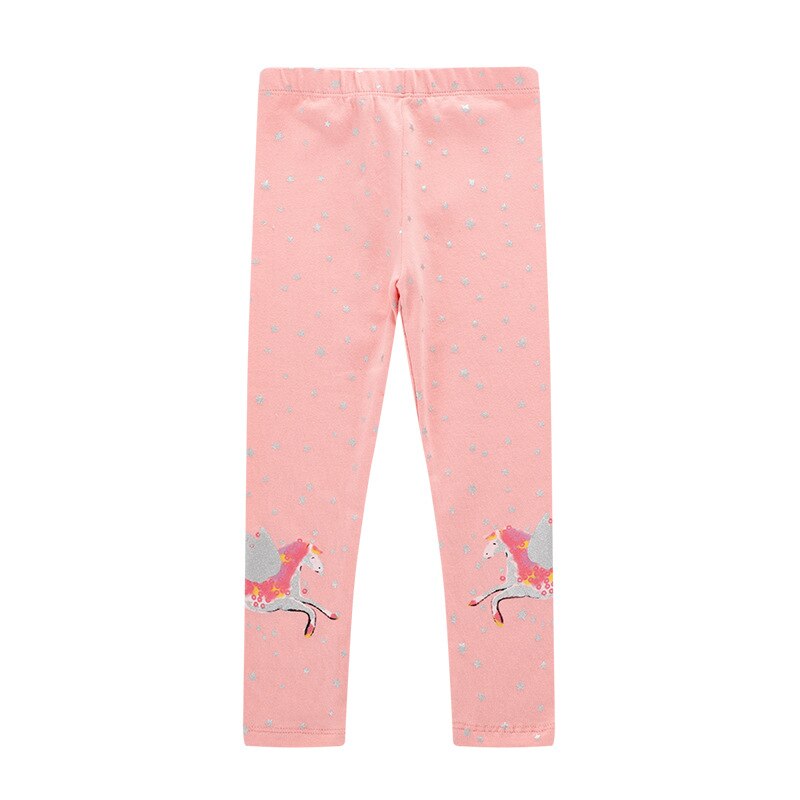 Girls Leggings Stripes Unicorn Pants Kids Cotton Skinny Pants Cartoon Animals Butterfly Print Children Trousers