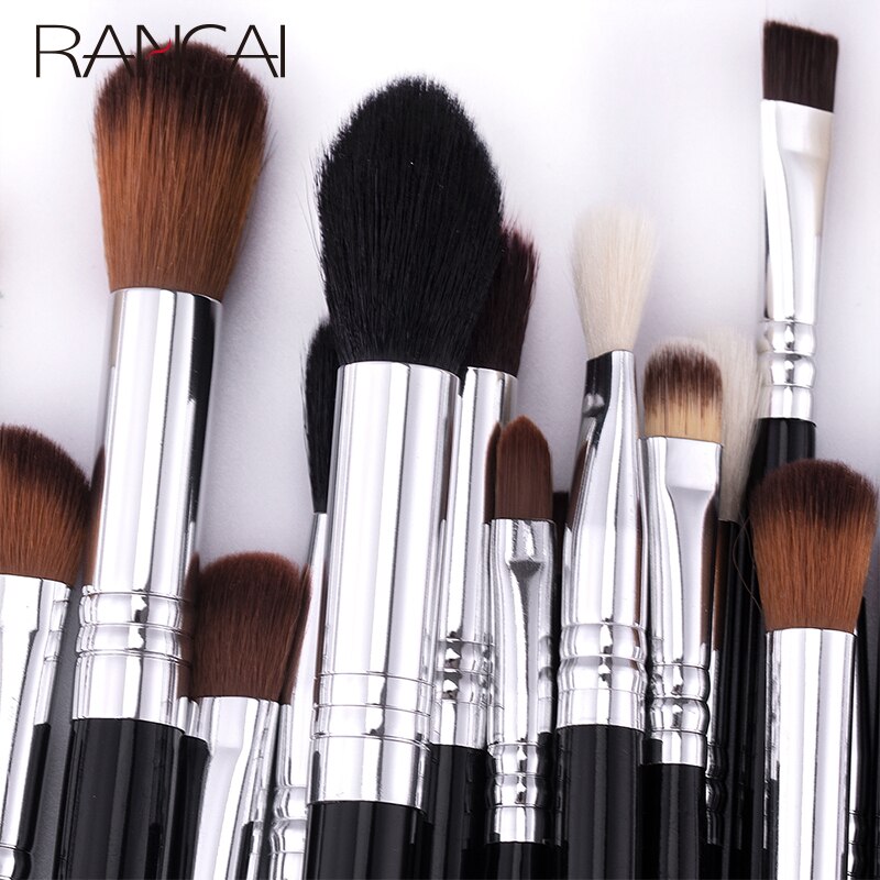 RANCAI Makeup Brushes Set 19pcs Foundation Powder Eyeshadow Contour Concealer Cosmetic Make up Brush With Bag Free Shipping